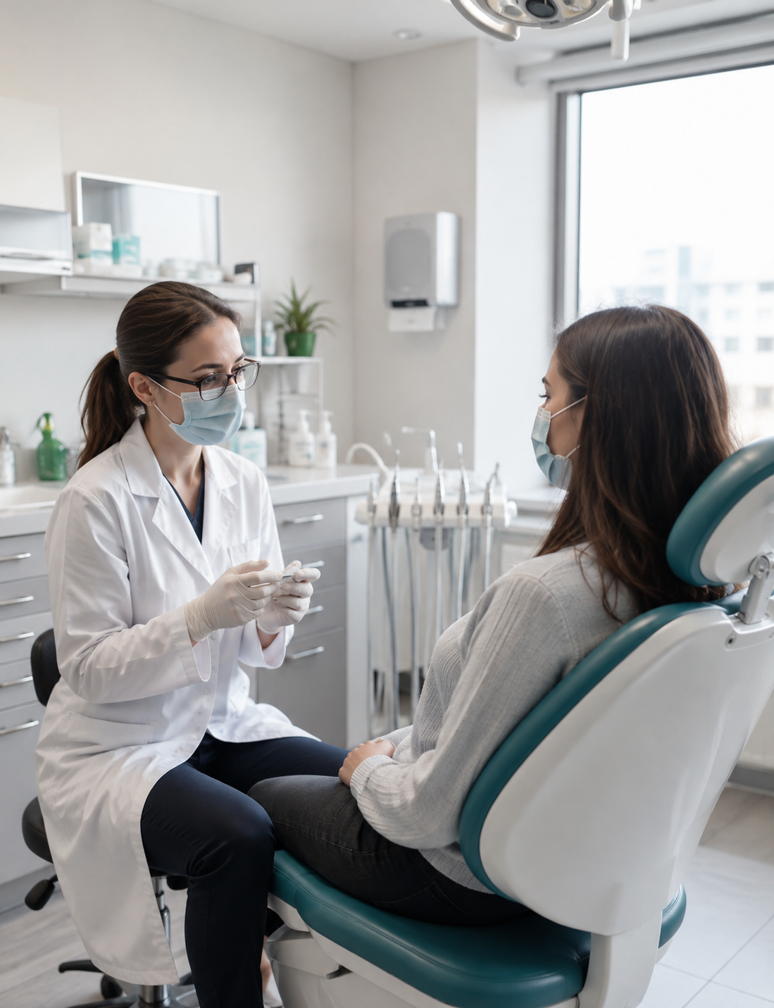 Doctor with patient